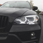 Preview: Xenon LED Tagfahrlicht Angel Eyes Scheinwerfer für BMW X5 E70 07-10 schwarz